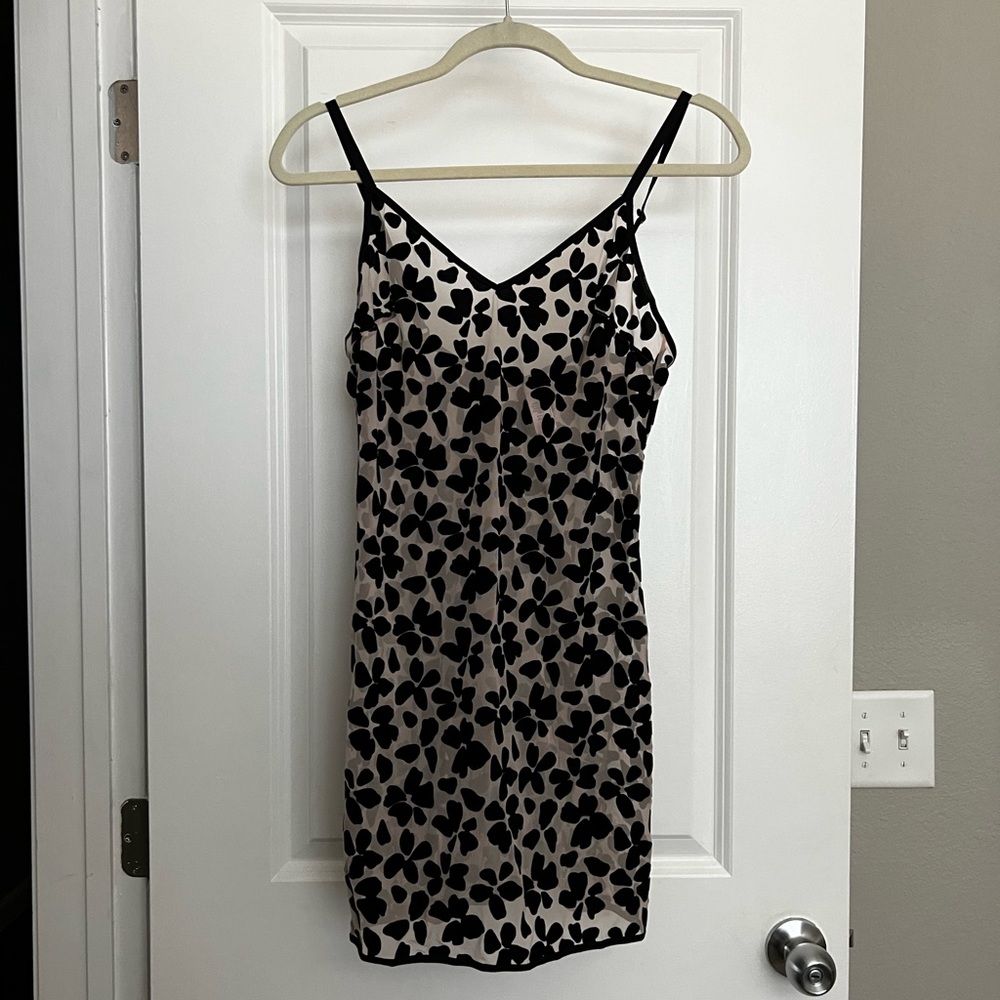 Vintage Victoria’s Secret Mesh Velvet Floral Print Mini Dress size Small